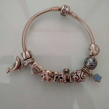 Pandora bracelet and charms for sale - Value R6800.00