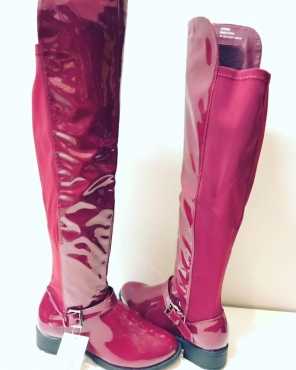 Patent Thigh High Boots