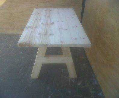 Patio table Chunky series 1800 A-Frame legs Raw