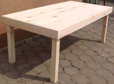 Patio table Farmhouse Chunky series 1890 Raw