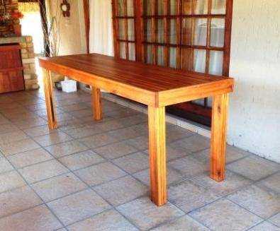 Patio table Fseries 2100 8 seater Meranti sealed