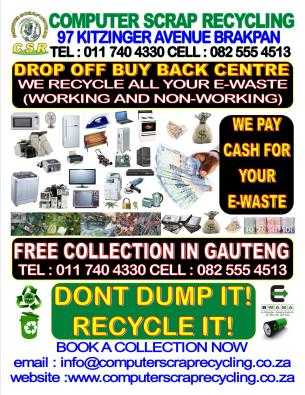 Payment To Recycle e-waste - Free Collections