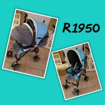 Peg Perego Grey and Blue travel system