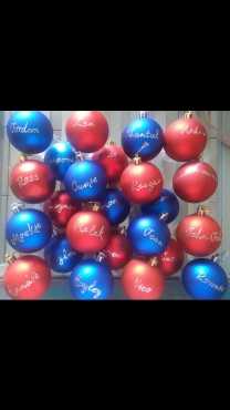 Personalised Christmas tree balls