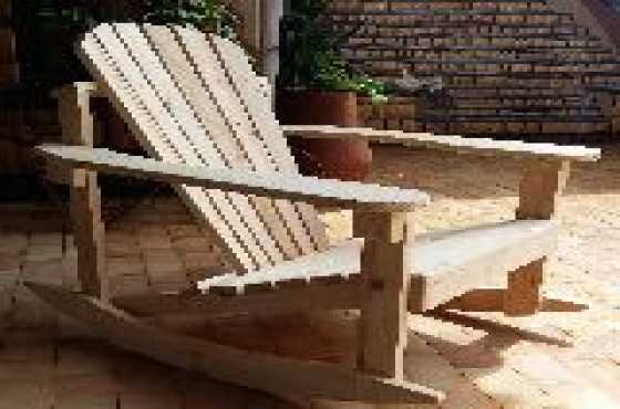 Pine Rocking Deck Chair