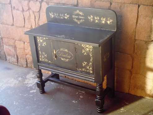 Pine Washstand Black (885x400x770)