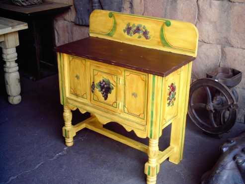 Pine Washstand Yellow (885x400x770)