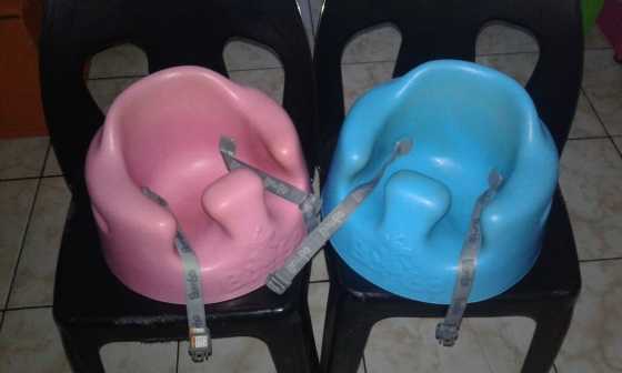 Pink and Blue Bumbo Seats in Great Condition