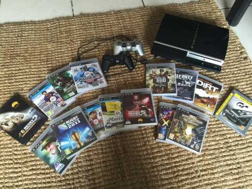 Play station 3  2 wireless consoles  2 games