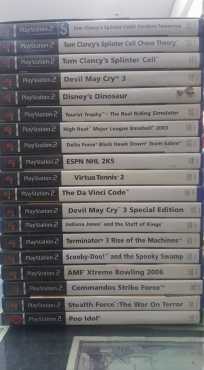 Playstasion 2 games for sale.