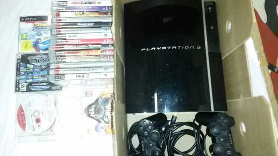 Playstation 3  19 games 2 controllers