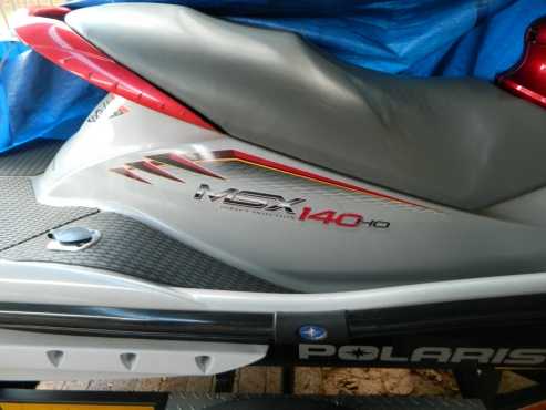 polaris jet ski msx 140 hp red  and silver,seats 3