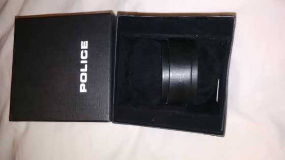 Police leather bracelet, brand new never worn still in orgional packaging