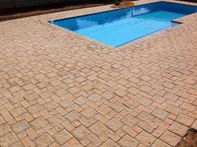 Pool and driveway paving