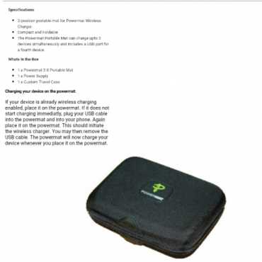 powermat wireless charging system