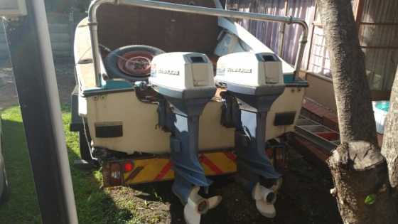 PRICE REDUCED BOAT TRAILER AND 2MOTORS