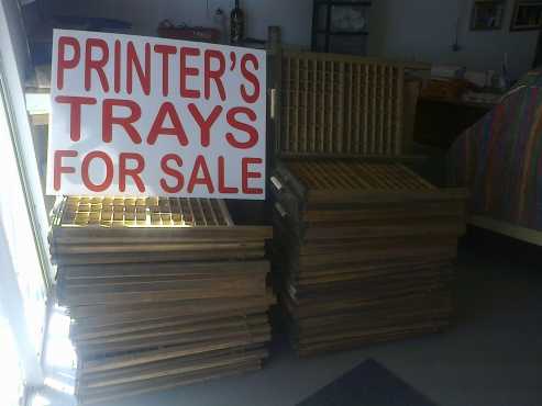 Printer039s Trays for sale (ludlow trays)