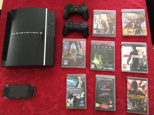 PS 3 and PSP with games