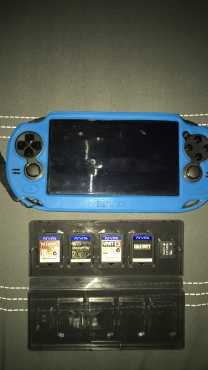 Ps vita with games and memory card