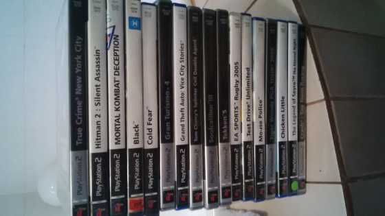 ps2 with 17 games, 5 controllers,2 memory cards