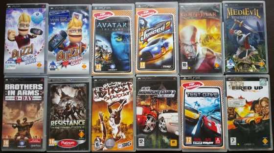 PSP GAMES X12 in original covers  R99 each or R1000 for the lot