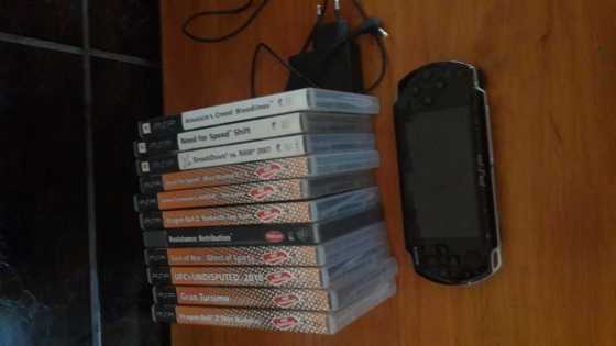 Psp with games to swop for wii console and games or for sale