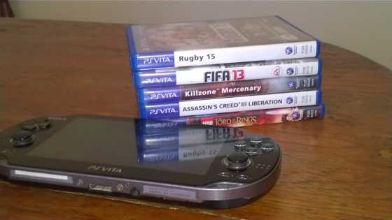 PSVITA with 5 games