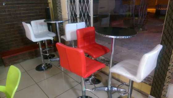 Pub Chairs and Aluminum tables for sale