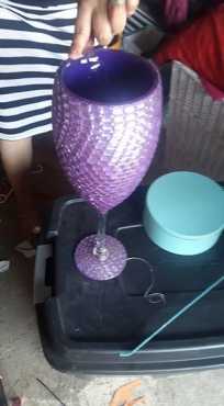 PURPLE WINE GLASS