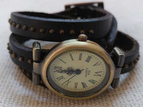 Quarts leather wrap watch for sale