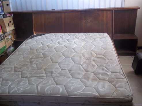 QUEEN SIZE BED WITH SLOPING HEADBOARD