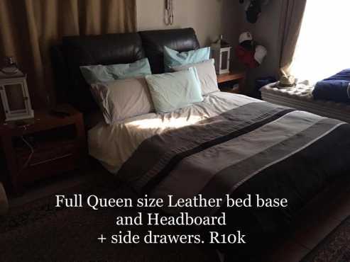 Queen Size Leather Bedroom Set