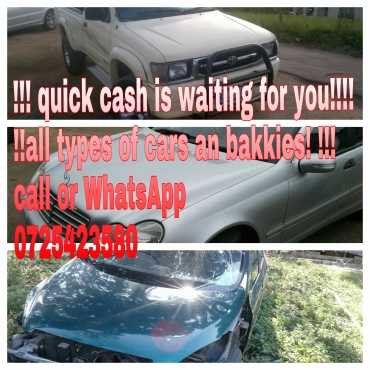 Quick cash in your hand for all types of cars an b