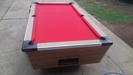 R 2 coin operated pool table