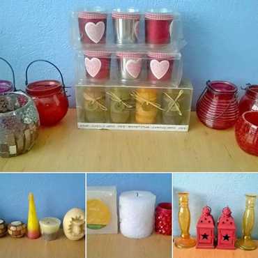 R400 for the lot Candles and candle holders and stands