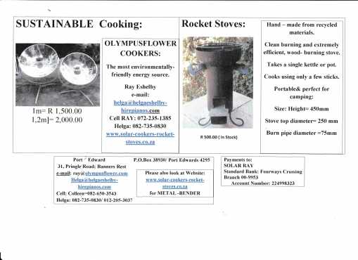 Ray039s Solars and Rocket Stoves