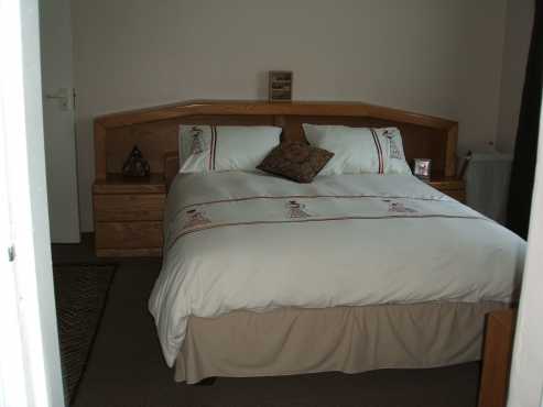 Real Oak Wood Bedroom Suite for sale ( Headboard and Dressing Table)