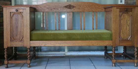 Real oak wood bench