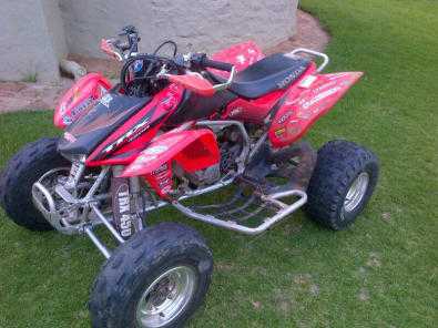 Red honda TRX 450R for sale