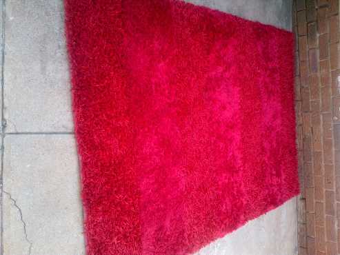 Red long hair carpet