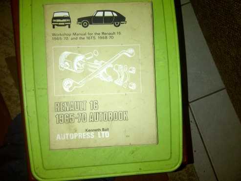 Renault 16 workshop manual