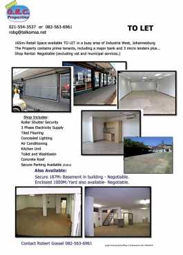 RETAIL RENTAL Space 165m2 available in Busy Area