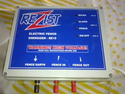 ReZist Electric Fence Energiser for sale