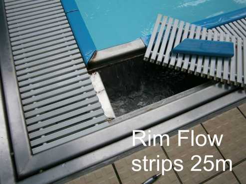 Rim flow strips