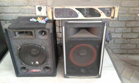 Rock sonic speaker, pulse speaker en n 3000 watt amp