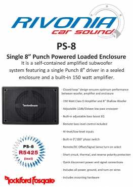 Rockford Fosgate Self-Contained Amplified Subwoofer