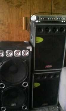 Rocksonic speakers, amp and tv