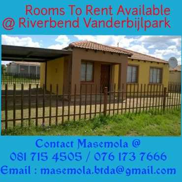 Rooms To Rent Available  Riverbend Vanderbijlpark