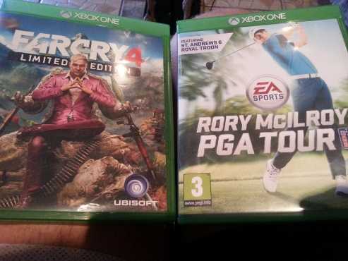 Rory Mcilroy PGA Tour and Far Cry 4 xbox one games for sale