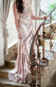 Rose gold metric farewell dress